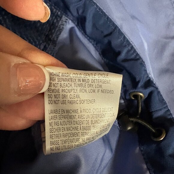 Columbia Hooded Windbreaker Womens Size XL Blue Jacket Lightweight Outdoor Wear - Picture 9 of 12